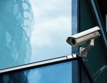 Commercial Security System outside of an office building in Roswell, GA