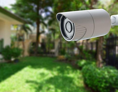 Home CCTV Security Camera outside of a home in Roswell, GA